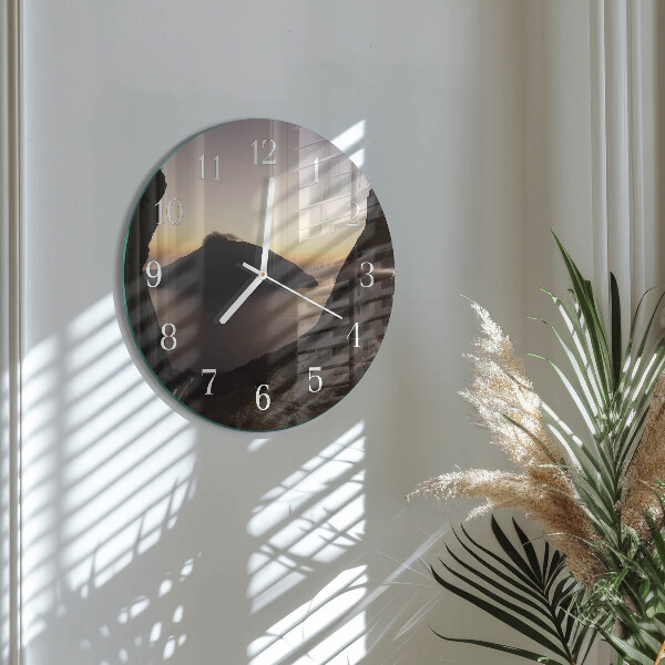 Horloge ronde Montagne Océane