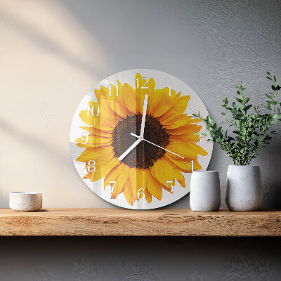 Horloge ronde Tournesol