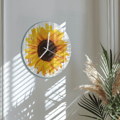 Horloge ronde Tournesol