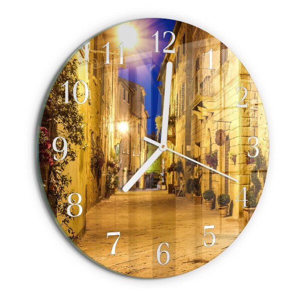 Horloge ronde Nuit de rue