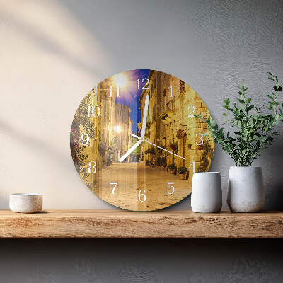 Horloge ronde Nuit de rue