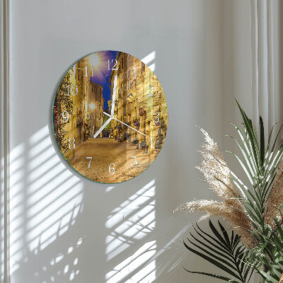 Horloge ronde Nuit de rue