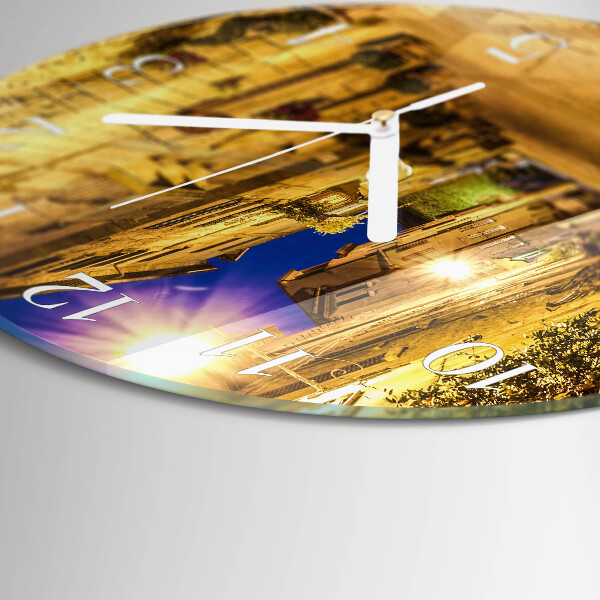 Horloge ronde Nuit de rue