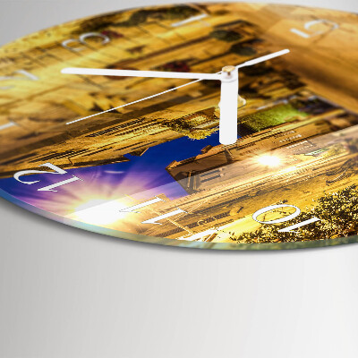 Horloge ronde Nuit de rue