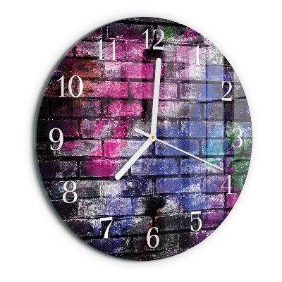Horloge ronde Brique