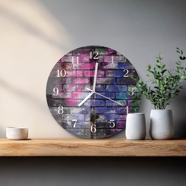 Horloge ronde Brique