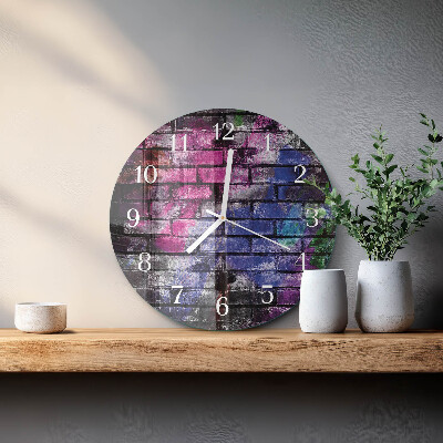 Horloge ronde Brique