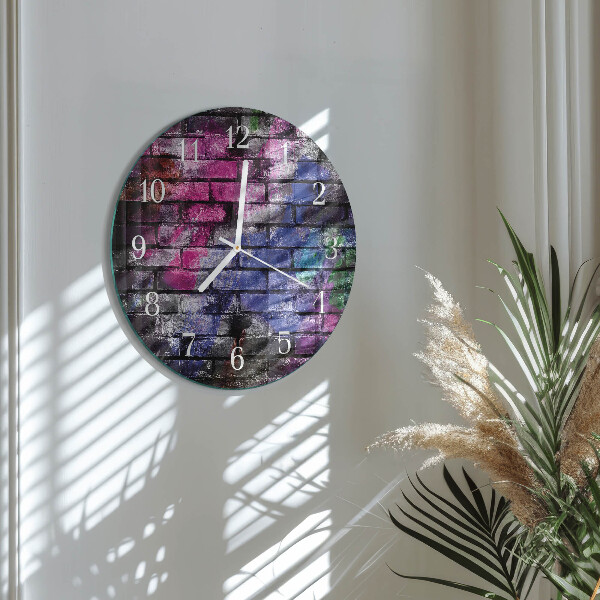 Horloge ronde Brique