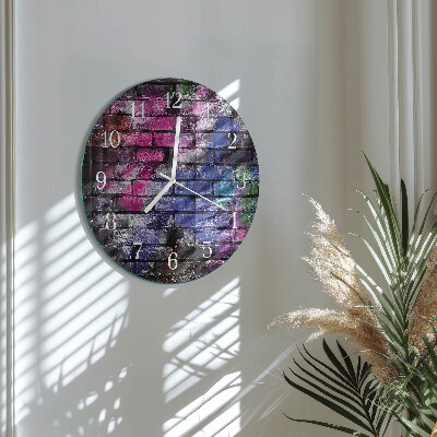 Horloge ronde Brique