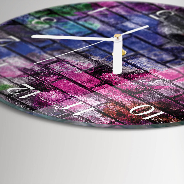 Horloge ronde Brique
