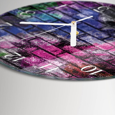 Horloge ronde Brique