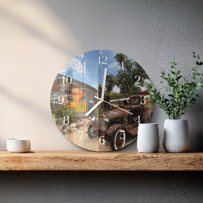 Horloge ronde Vieille voiture