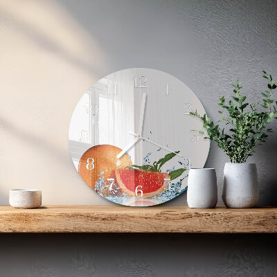 Horloge ronde Pamplemousse