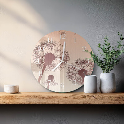 Horloge ronde Pissenlit