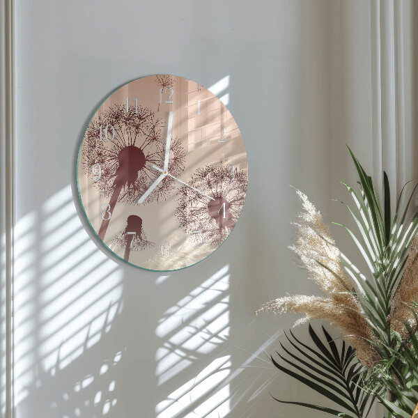 Horloge ronde Pissenlit