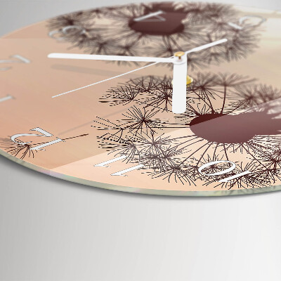 Horloge ronde Pissenlit