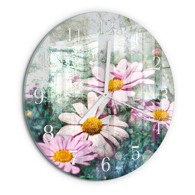 Horloge ronde Fleurs