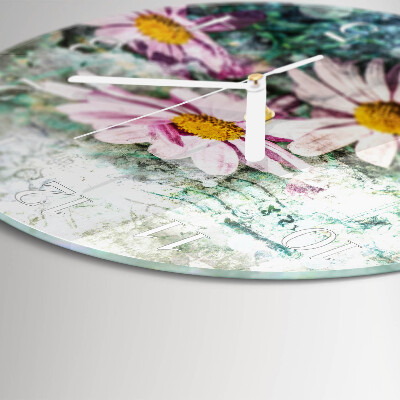 Horloge ronde Fleurs