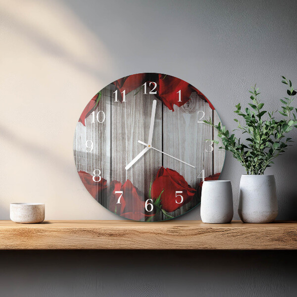 Horloge ronde Comprimés de rose