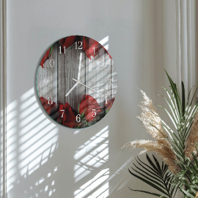 Horloge ronde Comprimés de rose