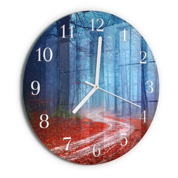 Horloge ronde Chemin forestier