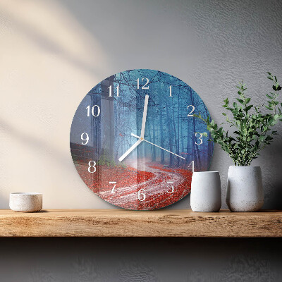 Horloge ronde Chemin forestier