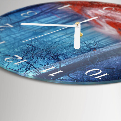 Horloge ronde Chemin forestier