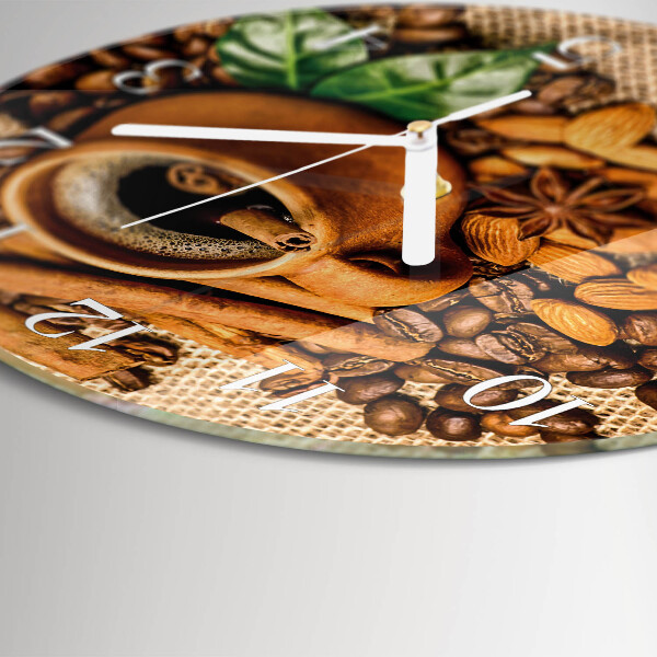 Horloge ronde Amandes à la cannelle