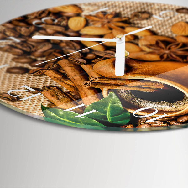 Horloge ronde Amandes à la cannelle