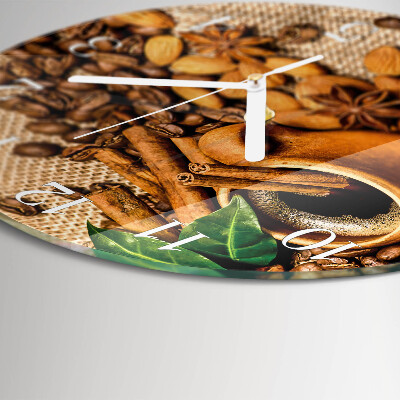 Horloge ronde Amandes à la cannelle