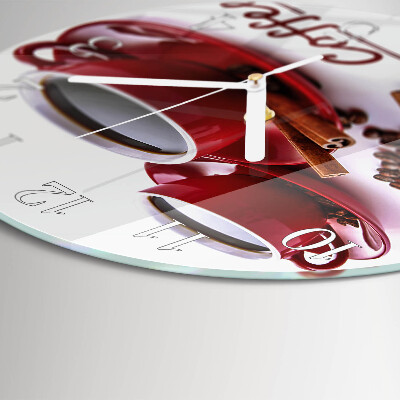 Horloge ronde Une tasse de café