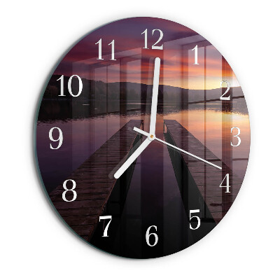 Horloge ronde Coucher de soleil