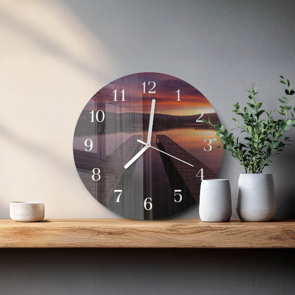 Horloge ronde Coucher de soleil