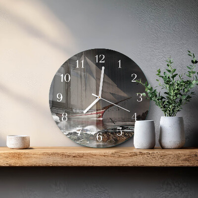 Horloge ronde Voilier