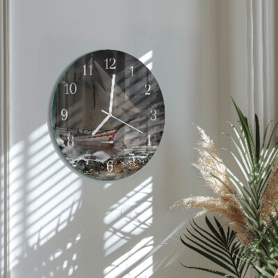 Horloge ronde Voilier