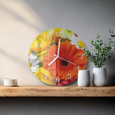 Horloge ronde Fleurs