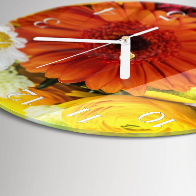 Horloge ronde Fleurs