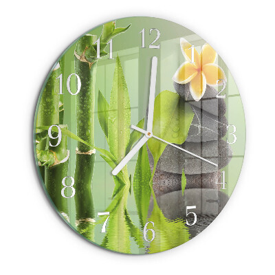 Horloge ronde Pierres de bambou