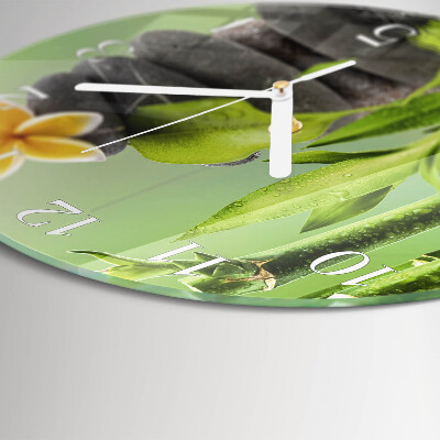 Horloge ronde Pierres de bambou
