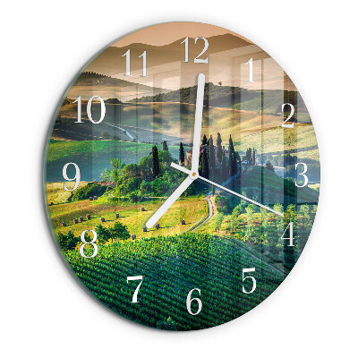 Horloge ronde Paysage