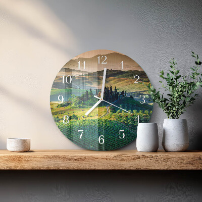 Horloge ronde Paysage