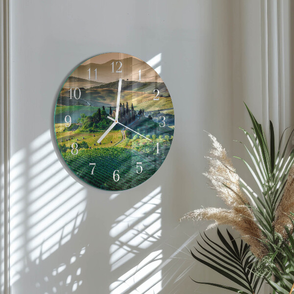 Horloge ronde Paysage