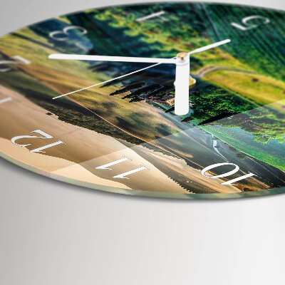 Horloge ronde Paysage