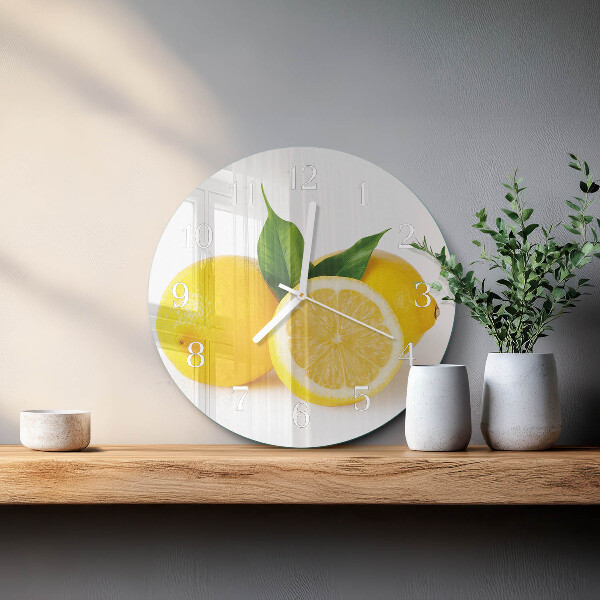 Horloge ronde Citrons