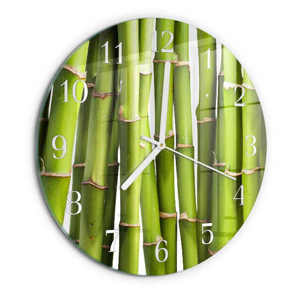 Horloge ronde bambous