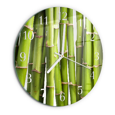 Horloge ronde bambous