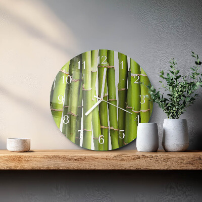 Horloge ronde bambous
