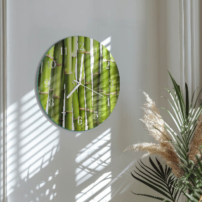 Horloge ronde bambous