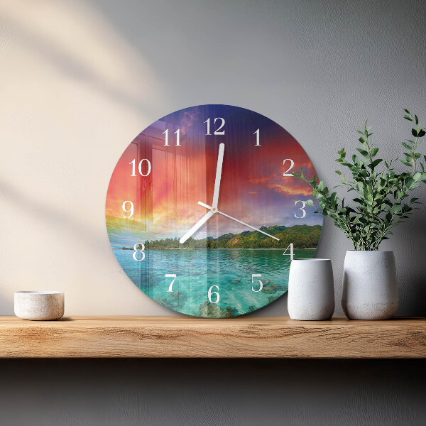 Horloge ronde Paysage