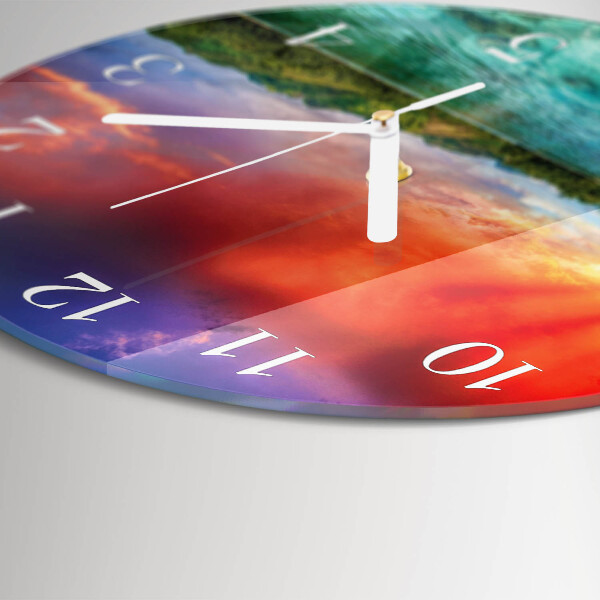 Horloge ronde Paysage